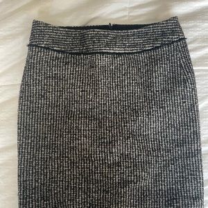 Ann Taylor Houndstooth Wool Blend Skirt